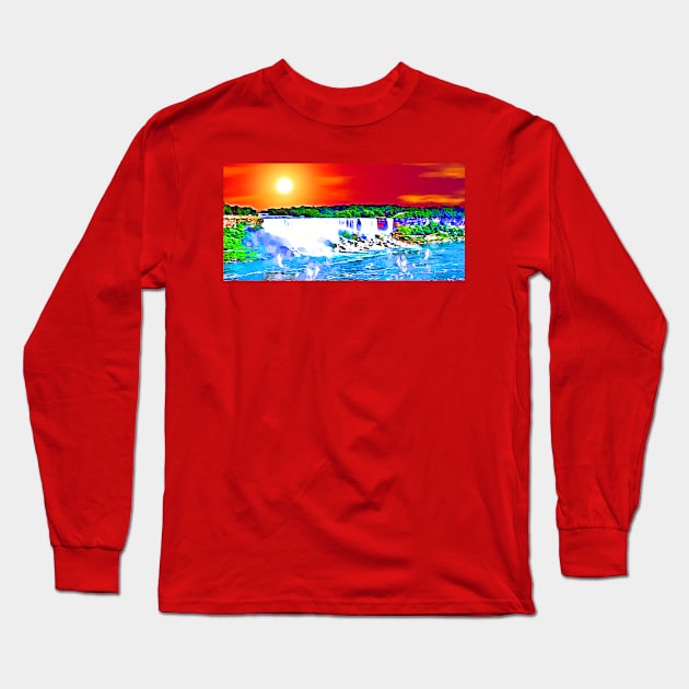 Niagara Falls Long Sleeve T-Shirt by danieljanda